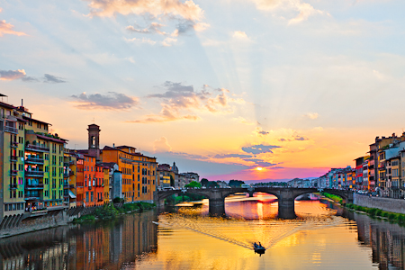 Sunset View from Ponte Vecchio, Florence  20110522-_MG_8722-Edit